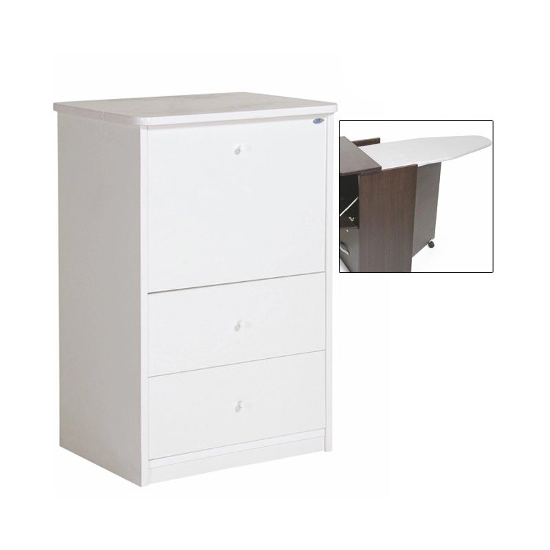 Mobile asse stiro bianco frassinato con 3 cassetti cm 44x57xH.89