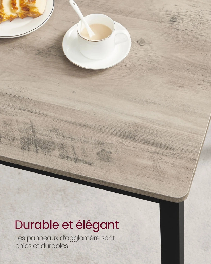 Set tavolo da pranzo e panca 110 x 70 x 75 cm tavolo 2 panche struttura in acciaio per cucina sala da pranzo soggiorno marrone grigio 12_0005427