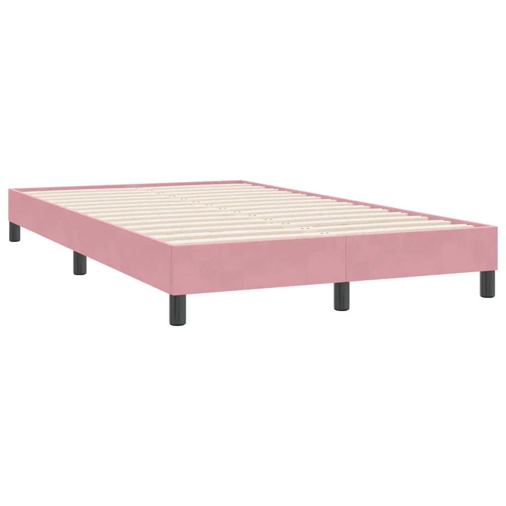 Giroletto a Molle con Materasso Rosa 120x220 cm in Velluto 3316544
