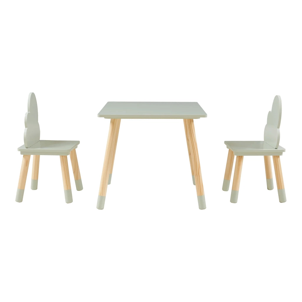 Set tavolo e 2 sedie per bambini Hovle verde menta 03_0009450