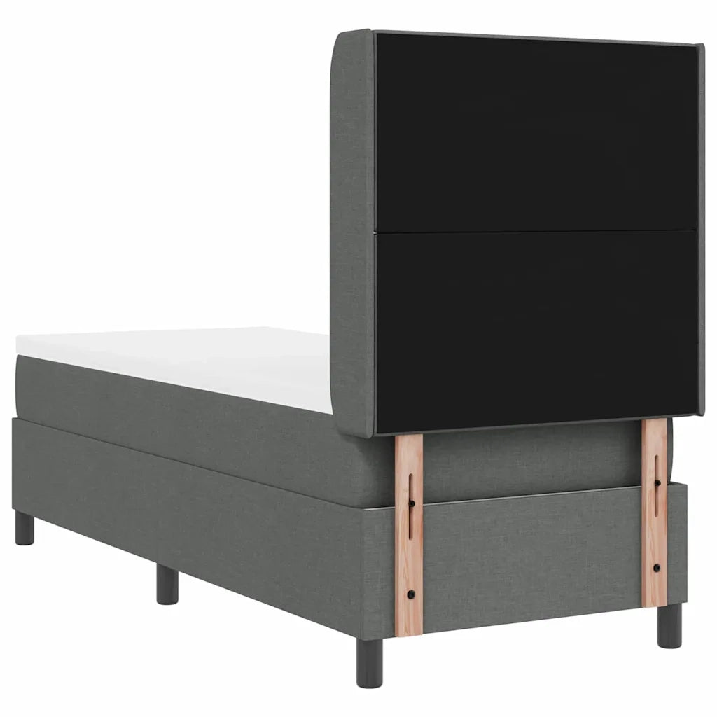 Letto a molle con cuscino Grigio scuro 190 x 90 cm Tessuto 3341680