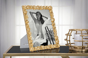 Cornice Mixy 24,5x2,3x29,5 cm in Poliresina e Vetro Oro