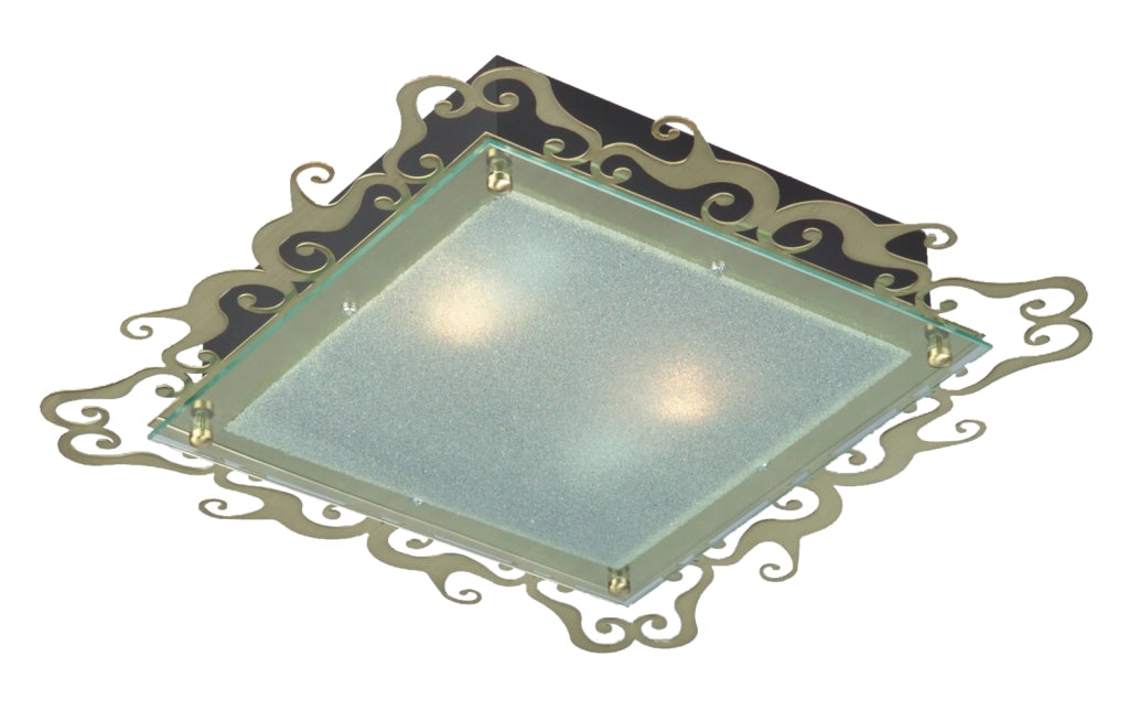 Plafoniera Casablanca 2xE27 patinata quadrata Candellux