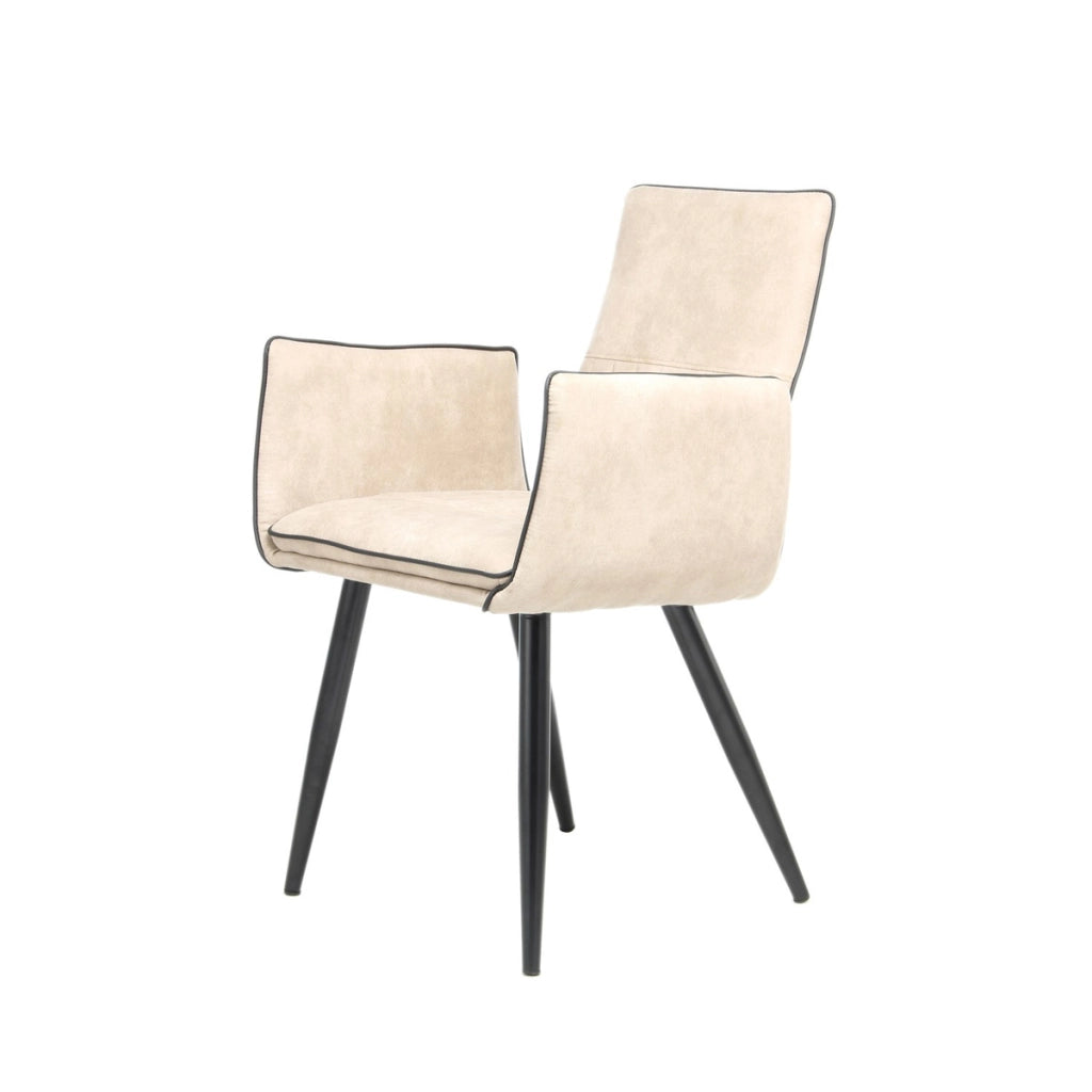 Set di 2 poltroncine Penelope in ecopelle beige