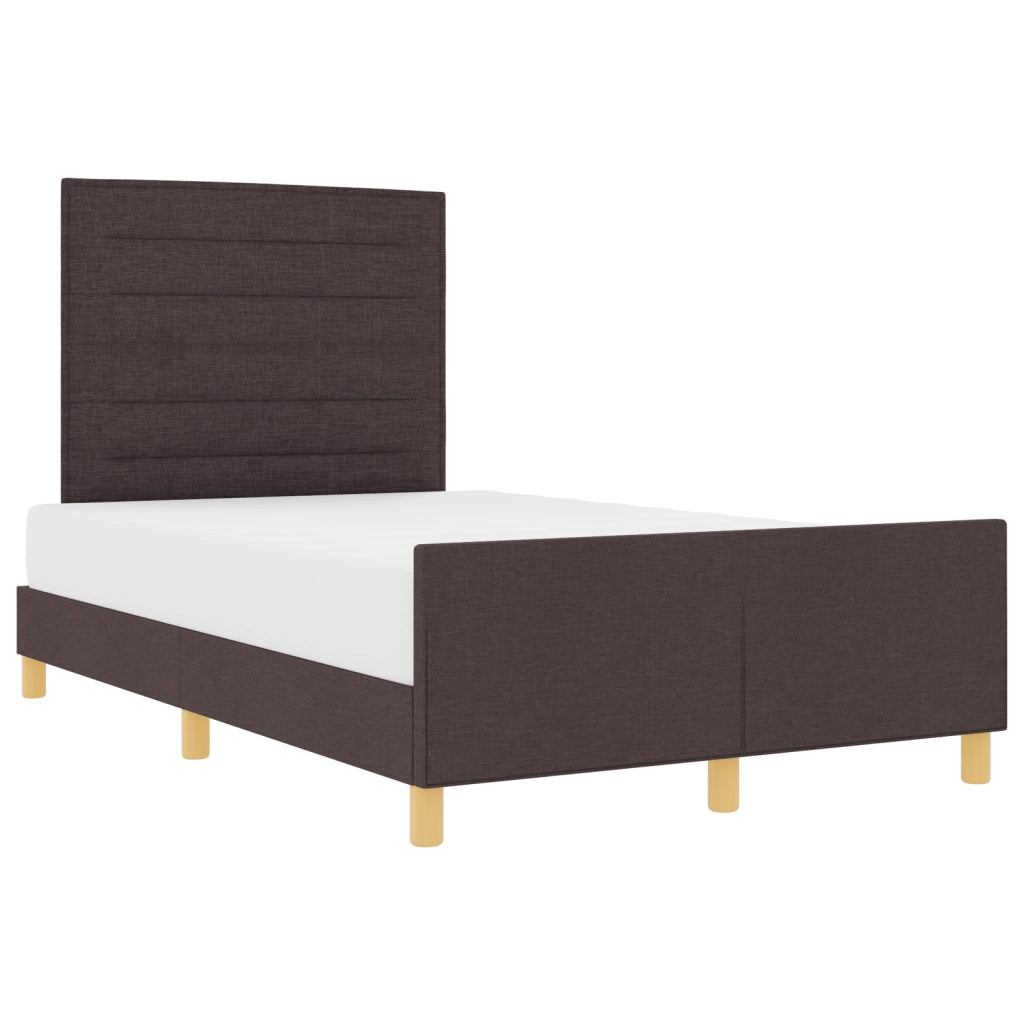 Struttura del Letto  Marrone Scuro 120x200 cm in Tessuto