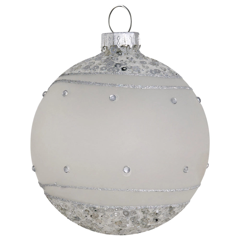 Set di 35 palline di Natale in vetro grigio da appendere all'albero di Natale in stile in stile tradizionale glamour