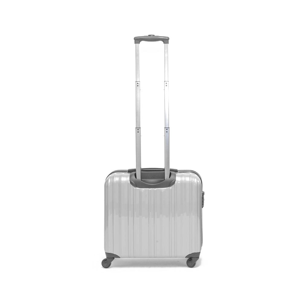 Trolley Valigia Rigida Bagaglio a Mano in Policarbonato 4 Ruote Ravizzoni Barbados Silver