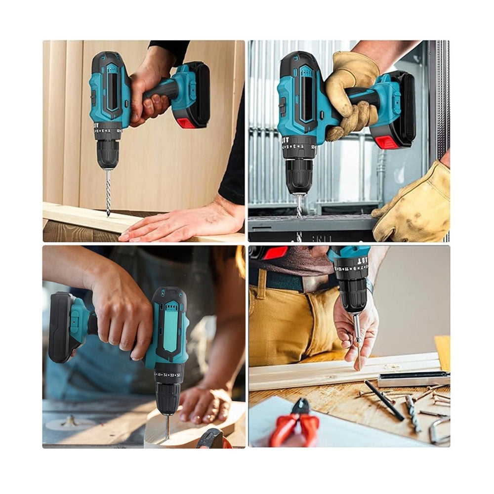 Trade Shop - Kit Da 100 Pezzi Completo Di Attrezzi Con Trapano Avvitatore A Batteria Valigietta -