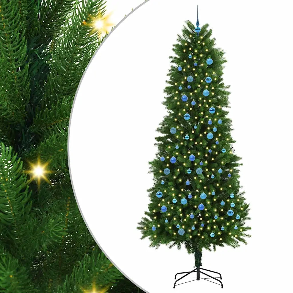 Albero di Natale con 300 LED con supporto Verde 240 cm PE 3396356
