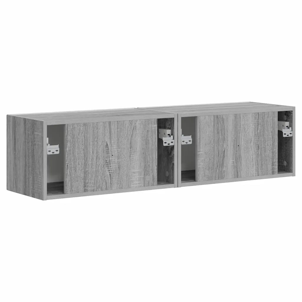 Mobile TV da parete 2 pcs Grigio Sonoma 60 x 31 x 29,5 cm 892202