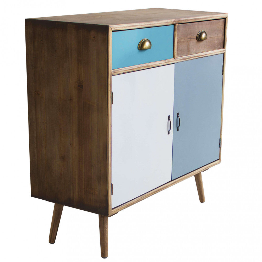 Mobiletto Surrey 80x35x83 h cm in Legno Multicolor