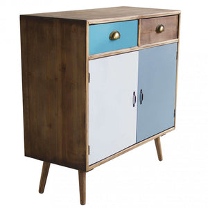 Mobiletto Surrey 80x35x83 h cm in Legno Multicolor