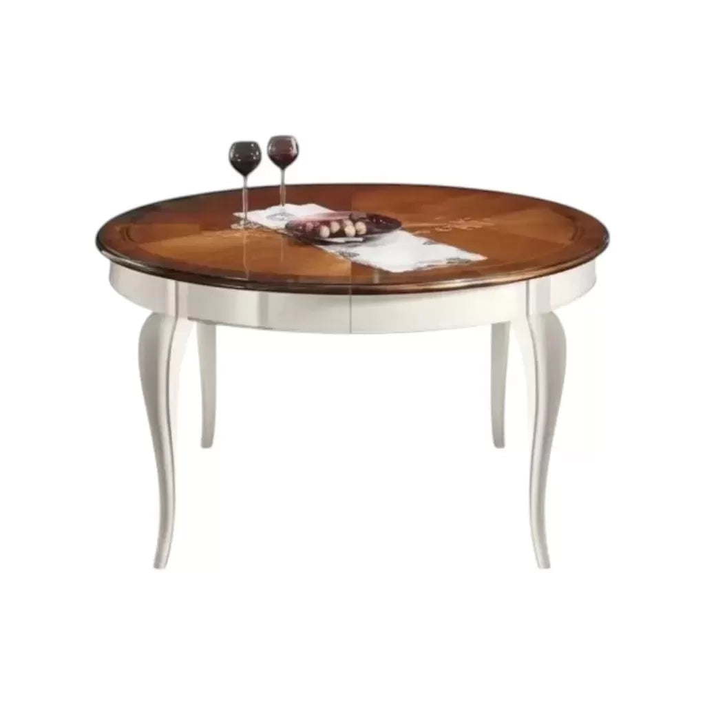 Tavolo rotondo allungabile legno shabby 140x140x78 - Mobili 2G