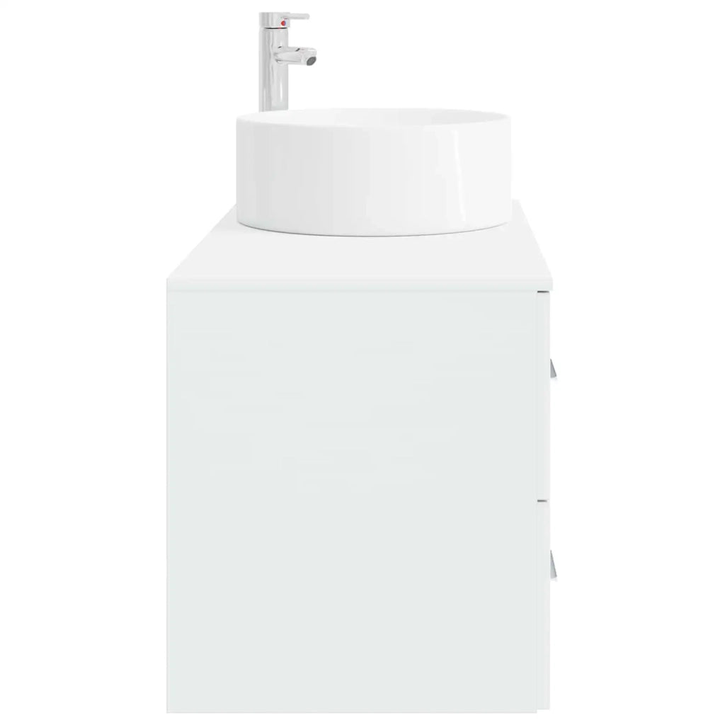 Set di mobili per il bagno 2 pz Bianco Legno ingegnerizzato 3404008
