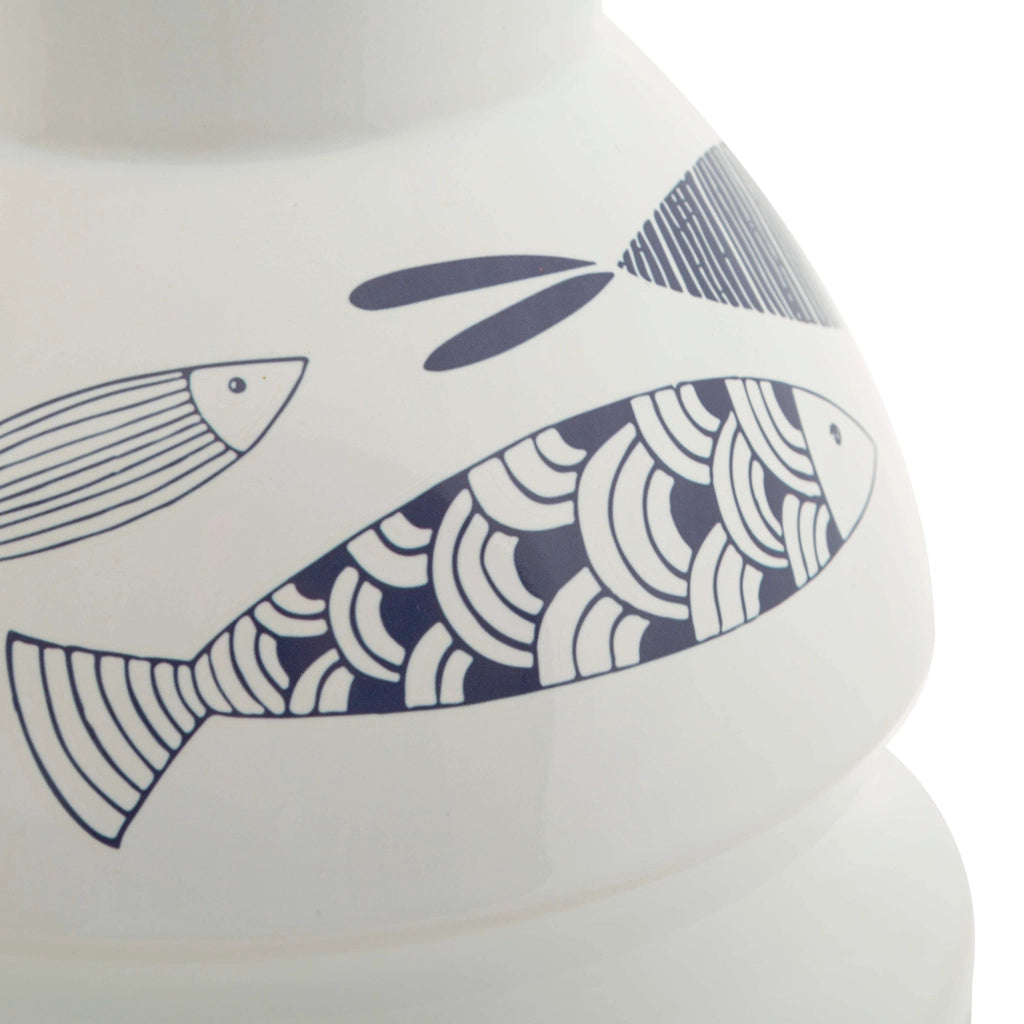 Cosmo, Vaso Disegni con Pesci, Bianco