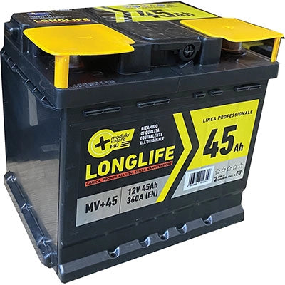 BATTERIA AUTO MODULO VALORE + - AH  45 DX SPUNTO 360A MM 207X175 H.MM 190