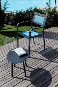 Set 2 Sedie da Giardino 54x58x84 cm in Acciaio con Braccioli RD Italia Dorio Antracite
