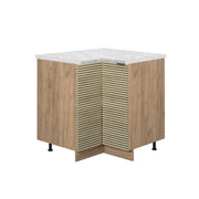 Mobile ad angolo cucina Fame-Line Pannello in quercia/Rovere dorato 80.5 cm, PL Marmo Vicco