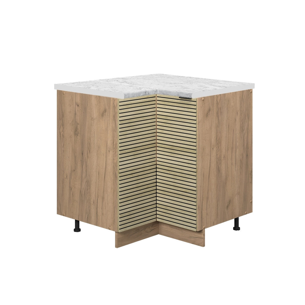 Mobile ad angolo cucina Fame-Line Pannello in quercia/Rovere dorato 80.5 cm, PL Marmo Vicco