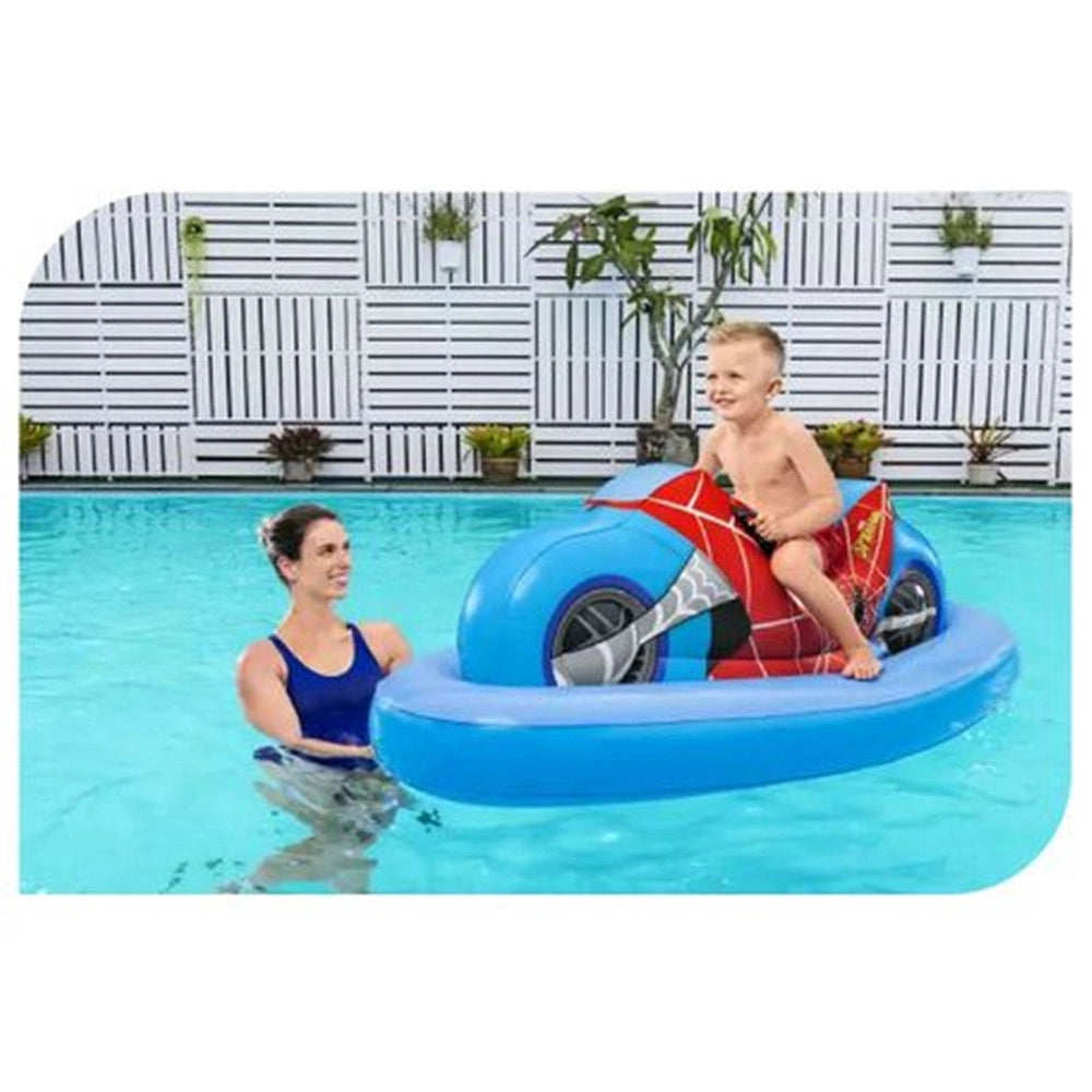 Trade Shop - Moto Marvel Spider Ciambella Salvagente Beach Gonfiabile Cavalcabile Mare Piscina 98794 -