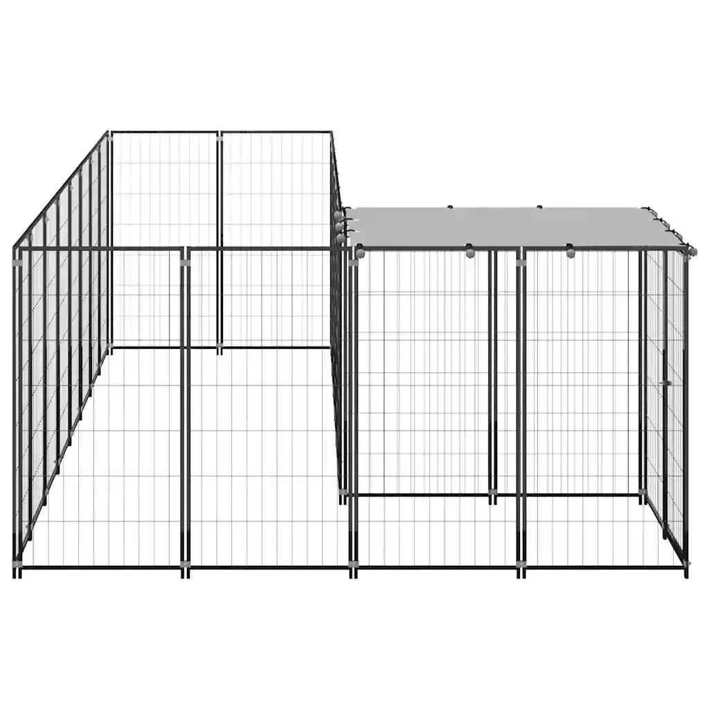 Gabbia per Cani Nera 6,05 mÂ² in Acciaio   cod mxl 52710