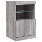 Buffet credenza cassettiera armadio mobile contenitore organizer per cucina soggiorno salotto con luci LED Sonoma 41 x 37 x 67 cm grigio 02_0030076