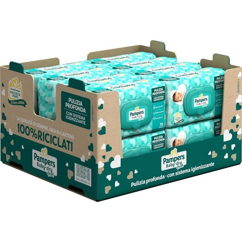 PAMPERS 850 PZ SALVIETTE UMIDIFICATE BAMBINI BABY FRESH