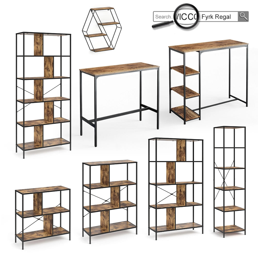 Vicco Set di 2 sgabelli da bar Rovere rustico 32 x 78 cm 2 parti
