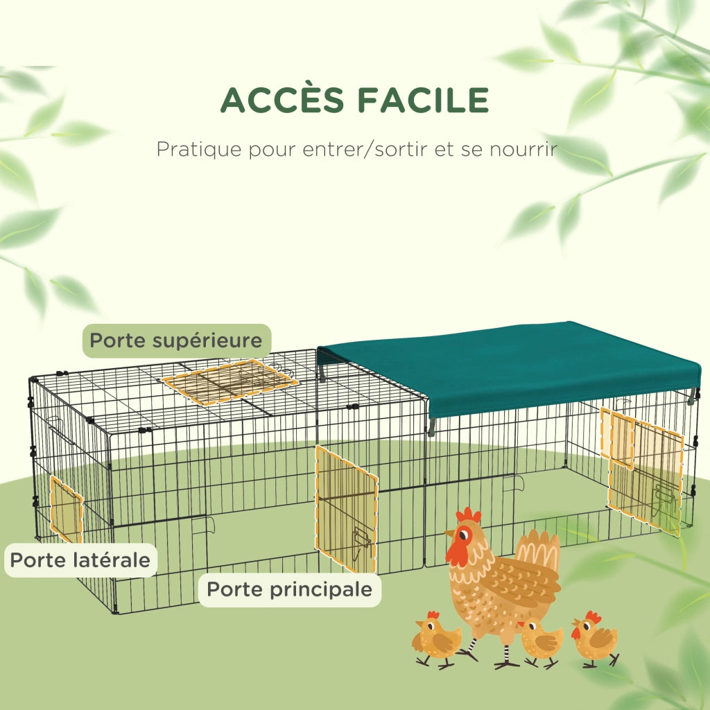 Recinto per animali modulabile ¨C zephmum ¨C verde 185x75x50 cm