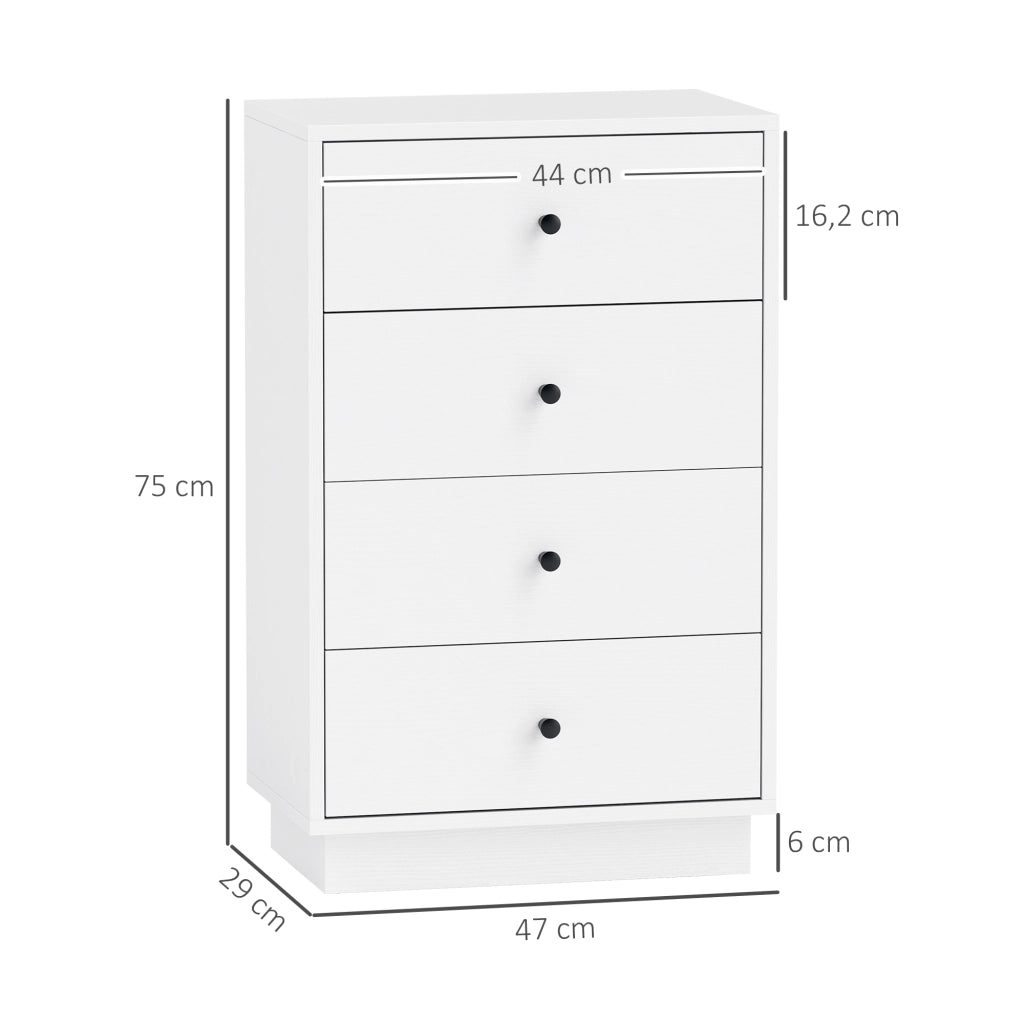 Cassettiera 7 Cassetti Moderna ¨C zephmum ¨C 47x29x75 cm Bianco