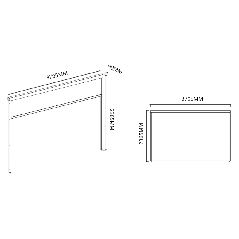 Tenda laterale motorizzata 4M OMBREA VS - Bianco