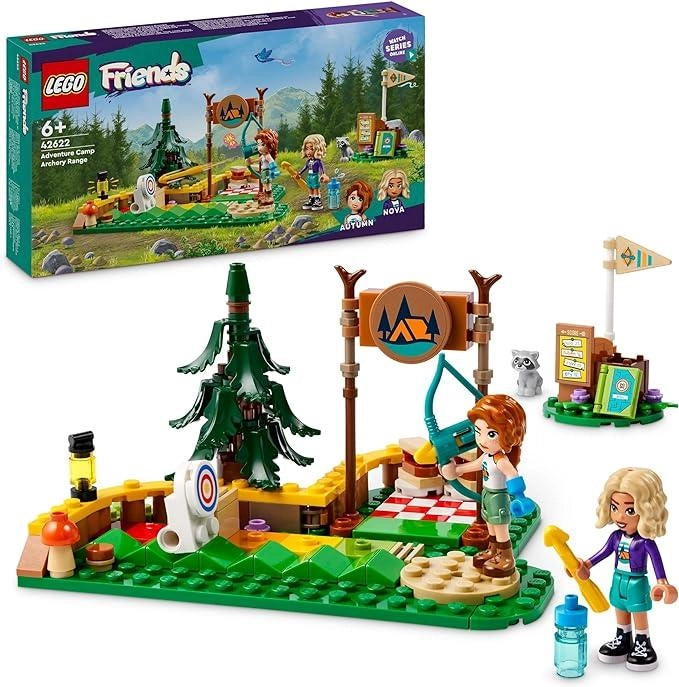 LEGO Friends Tiro con l`Arco al Campo Avventure, Giochi Sportivi per Bambine e Bambini da 6 Anni in su con Arco e Frecce