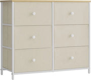 Cassettiere – Cassetto – Con 6 stoffe di carico – Struttura in metallo – Beige