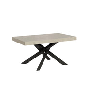 Tavolo Allungabile 160-420x90x77 cm Volantis Cashmere Telaio Antracite