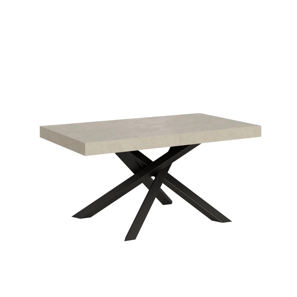 Tavolo Allungabile 160-420x90x77 cm Volantis Cashmere Telaio Antracite