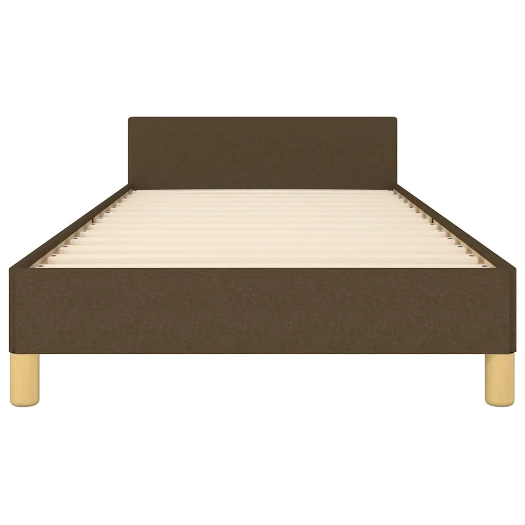 Giroletto senza Materasso Marrone Scuro 100x200 cm Tessuto 347394