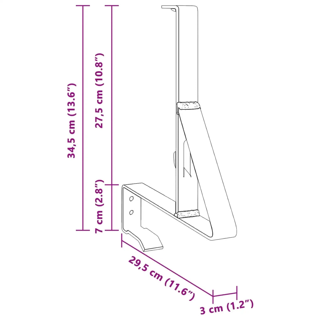 Supporto per guardia della neve 2 pz Antracite Acciaio CFW1803348