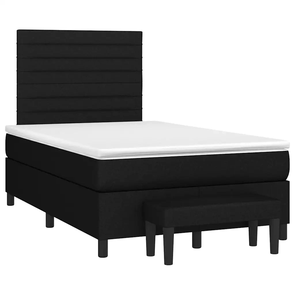 Giroletto a Molle con Materasso Nero 120x190 cm in Tessuto 3270364