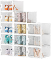 Set di 12 Contenitori Translucidi per Scarpe fino al Numero 46