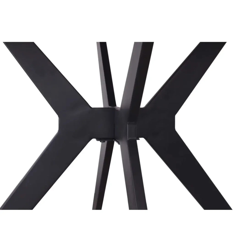 Tavolo da pranzo rotondo ARVENA – 110 cm – Piano in pietra sinterizzata – Colore grigio – Design contemporaneo e robusto