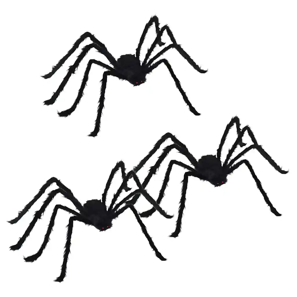 Decorazione Ragno di Halloween 3 pcs Nero 150 cm
