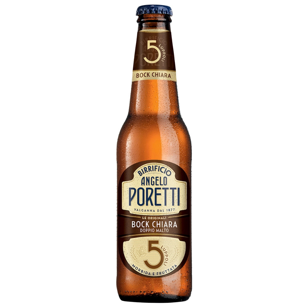 Birrificio angelo poretti birra 5 luppoli bock chiara 12 bottiglie da 33 cl