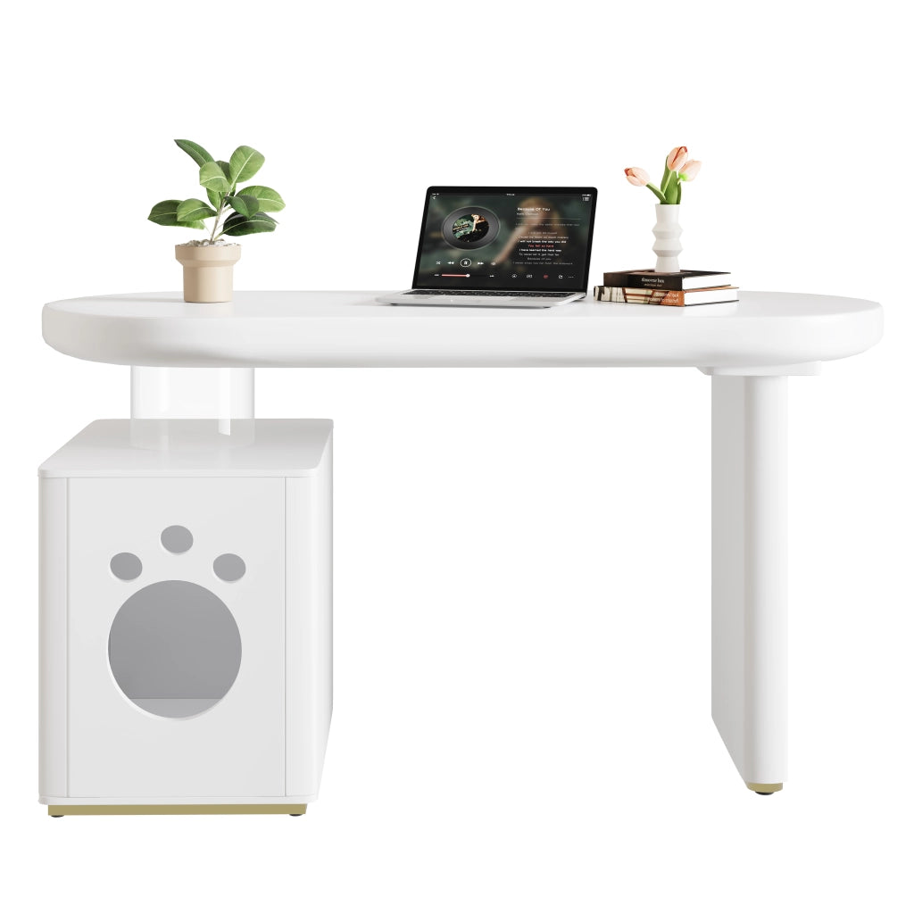 Scrivania Bianca ¨C MINIMAL ¨C 117x50x76 cm, Legno Laccato, Stile Francese Moderno