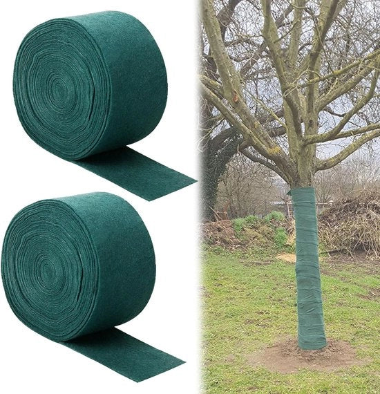 Due strisce di protezione invernale per alberi, fascia di protezione contro il gelo per piante, copertura invernale 18cmx10m spessa, mantiene le piante calde e idratate, fascia di protezione nutrizionale per il trasporto di piante
