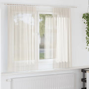 vidaXL Tende in Voile con Tasche per Aste 2 pz Crema