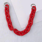 Catena per telefono con perle colorate - Universale - Cinturino con anello per chiave - Accessorio anti-perdita - Rosso
