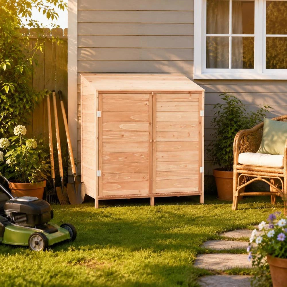 Garden Shed 102x52x112 Cm Solid Fir Wood