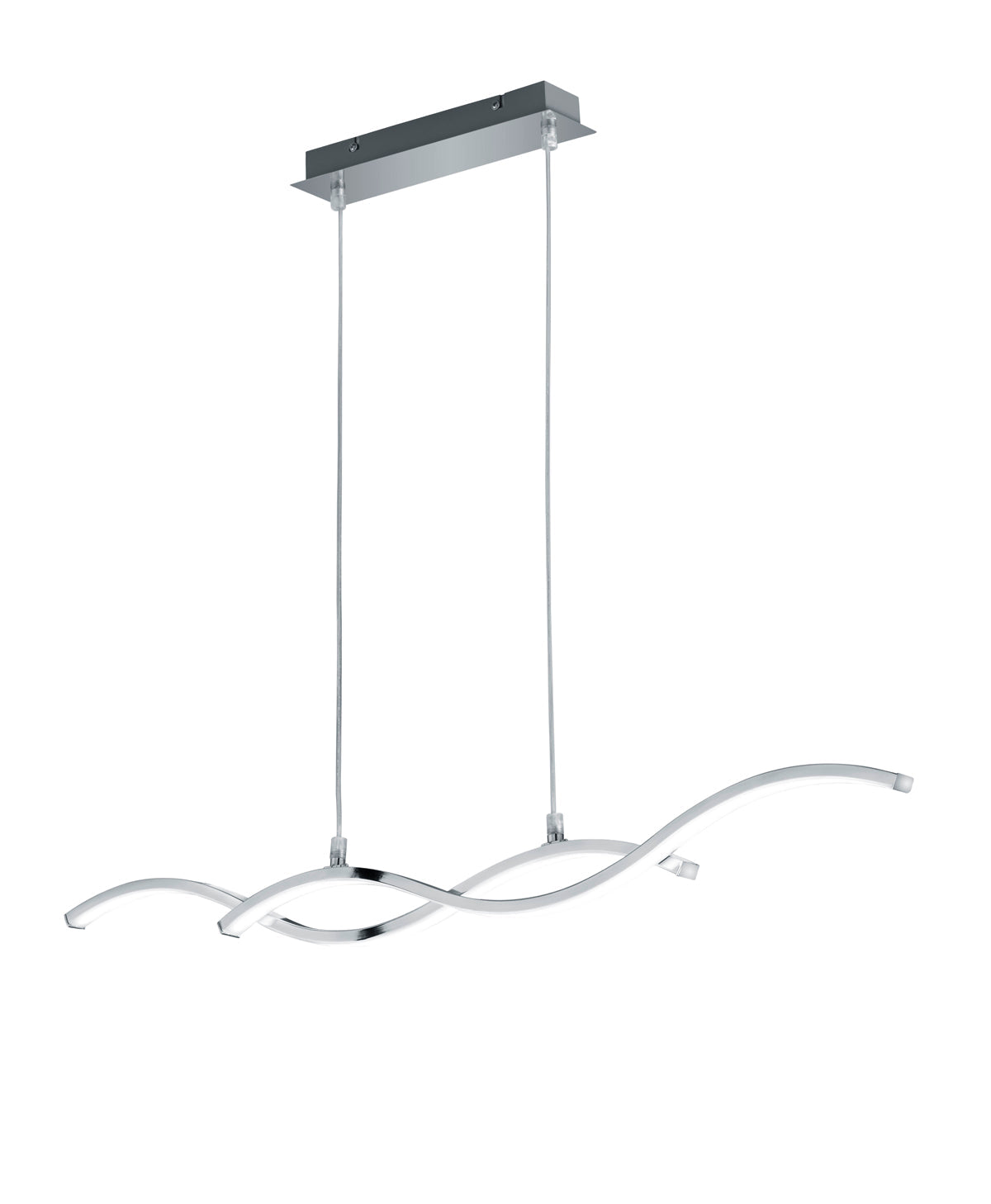 Lampada a Sospensione da Interno a LED in Alluminio Cromo