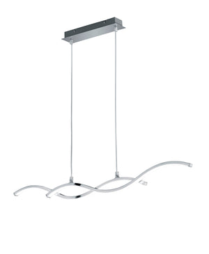 Lampada a Sospensione da Interno a LED in Alluminio Cromo