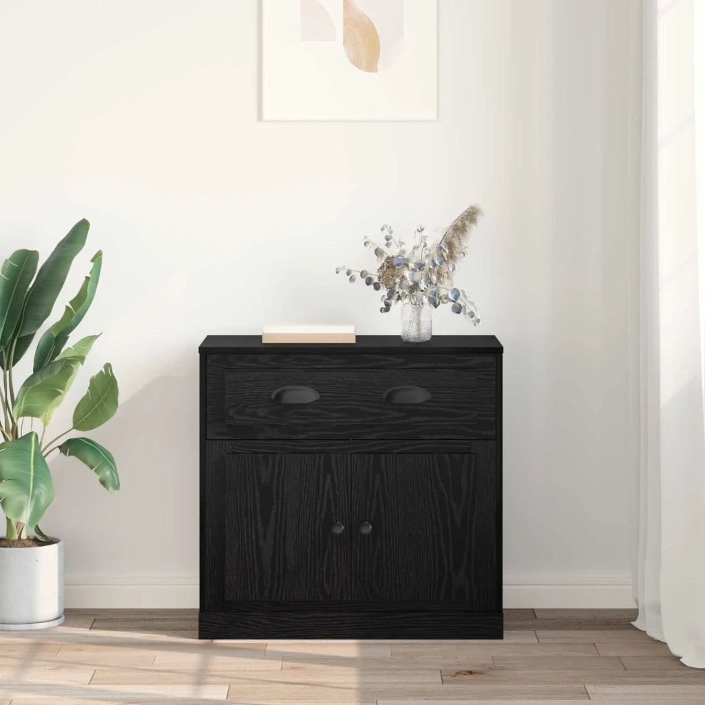 Credenza Rovere Nero 70 x 35,5 x 67,5 cm Legno multistrato 881419